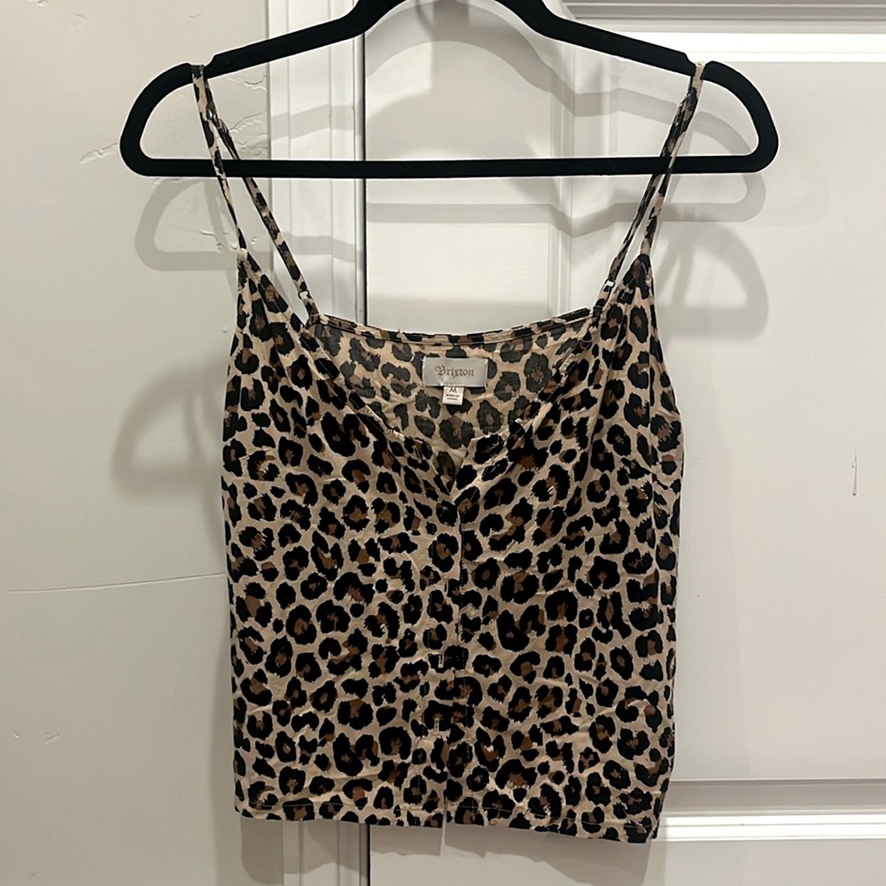 Brixton crop with buttons/animal print